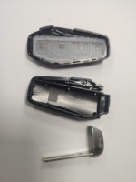 Coque de clé de remplacement haut de gamme DIY en gros pour télécommande BYD Qin PLUS Han Song EV, boîtier vide avec lame non coupée, sans puce
