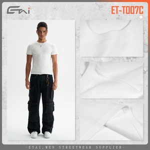 Camiseta sin Mangas de Punto Acanalado para Hombre, Ajustada, con Logotipo Personalizado, Estampado, de Algodón, de Secado Rápido, Lisa, en Blanco - Product Image 2