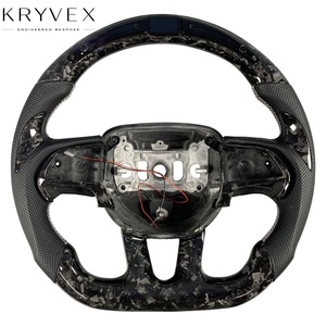Volante de Fibra de Carbono Personalizado Kryvex para Charger <span class=keywords><strong>Challenger</strong></span> SRT Hellcat <span class=keywords><strong>2014</strong></span>-2023 para Jeep Grand Cherokee Trackhawk - Product Image 1