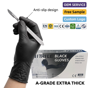 Gants en nitrile jetables multi-usages pour la préparation des aliments, la peinture, la coloration des cheveux, les crêpes et les examens - Product Image 1