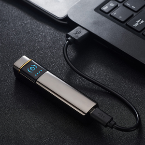 Dericsson, estilo clásico, carga USB, encendedor de cigarrillos de Metal a prueba de viento, diseño de arco de inducción de huellas dactilares con logotipo personalizado - Product Image 3
