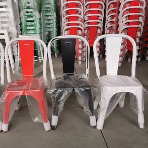 Wholesale <b>Cheap</b> Price Vintage Household Stackable Powder Coating Metal Iron Bistro <b>Dining</b> <b>Chairs</b> - Product Image 6