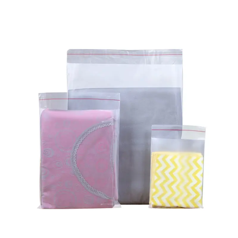 कपड़ों के लिए निर्माता कस्टम स्वयं चिपकने वाला बीओपीपी पीपी ओपीपी सेलो पॉली प्लास्टिक पैकेजिंग बैग साफ़ सिलोफ़न
