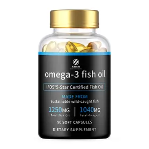 Hoge Kwaliteit Oem 1000Mg Omega 3 Visolie Capsules Softgels Easy Swollow Visolie Omega 3 Met Citroensmaak