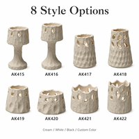 Vases à bougies en ciment créatifs et uniques de style nordique, récipients à bougies vides mats de luxe, pots à bougies en ciment multi-styles pour fabricants de bougies