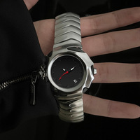 Montre Alien Blade en acier inoxydable, étanche, lumineuse, à quartz, avec date, montre-bracelet pour homme, montre de luxe pour homme, Relojes Hombre