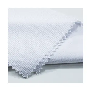 Hot sales 100%Terylene quick dry white plaid pattern fabric