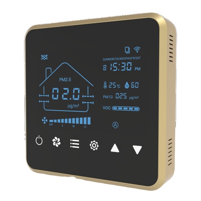 MIA Wifi Connected Smart App Controller Temperature Humidity Display Wall Mounted LCD Controller for Energy Recovery Ventilation