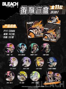Lot de 12 boîtes en gros – Série de badges en étain Anime Waigua <span class=keywords><strong>BLEACH</strong></span> <span class=keywords><strong>Thousand</strong></span>-<span class=keywords><strong>Year</strong></span> <span class=keywords><strong>Blood</strong></span> <span class=keywords><strong>War</strong></span> – Sacs et boîtes mystères – Jouets à collectionner – Cadeau mystère - Product Image 4