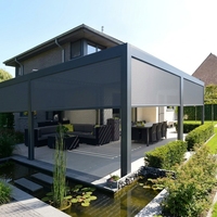Pergola à lames orientables en aluminium électrique sur mesure OEM 3x3 3x4 4x4 3x6 6x4m avec toit étanche pour villa, jardin et extérieur