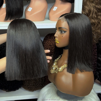 Perruque en dentelle transparente 4x4 à double trame, cheveux humains vierges Remy birmans, ondulations luxueuses et rebondissantes, nœuds blanchis, 10"-40", couleur naturelle