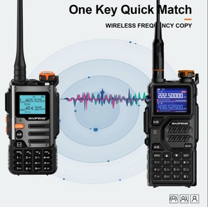 Bán buôn Baofeng BF UV K68 Walkie Talkie,5 Wát AM hàng không đa ban nhạc mã hóa giọng nói Tần số không dây thời tiết đài phát thanh - Product Image 5