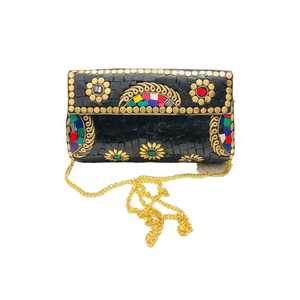 Best Selling Fancy Clutch Bag Partywear Beaded <b>Handbag</b> for Women Available at Wholesale Price for Export From India - Product Image 1