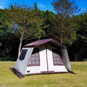 Tente de camping portable pliable pour pique-nique en extérieur, petite tente de rivière avec toit en colle noire, toutes saisons, en tissu Oxford double couche et acier - Product Image 2