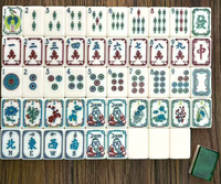 Jeu de tuiles de Mahjong américain Winslow 1920 au design classique, 160 pièces, luxe, écologique, durable, en acrylique vert marbré, pour le divertissement