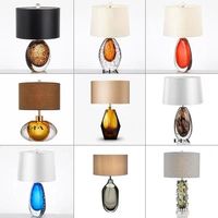 Lampe de table moderne nordique en verre pour la maison, le salon, la chambre, l'hôtel, le bureau, LED, design artistique et créatif, lampe de bureau