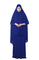 Ensemble de 2 pièces pour femmes, vêtements islamiques du Ramadan, tenue musulmane avec hijab, haut et robe, kaftan, robes de prière de Dubaï avec hijab YMY125