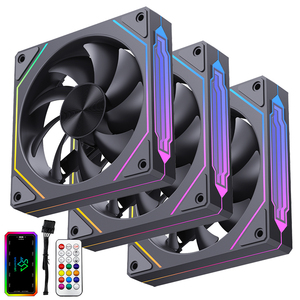 Snowman pistine được thiết kế RGB fan hâm mộ trường hợp Cooler Fan 120mm 6pin 12V RGB chiếu sáng PC trường hợp máy tính fan hâm mộ với bộ điều khiển từ xa - Product Image 1