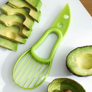 Pelapatate Avocado 3 In 1 affettatrice Avocado strumento taglierina verde e paletta per frutta e verdura In plastica Avocado coltello - Product Image 6