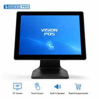 Terminal POS Desktop Layar Sentuh 19 Inci dengan Speaker Terintegrasi untuk Kasir di Supermarket, Restoran, dan Toko Retail
