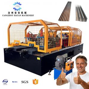 Machine de formage de rails pour volets roulants contrôlée par PLC à écran tactile, machine de formage de rails de guidage pour volets roulants de type C - Product Image 1