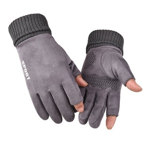 <b>Suede</b> <b>Gloves</b> One Size Fleece Lined Warm Touchscreen For Riding And Delivery - Product Image 2