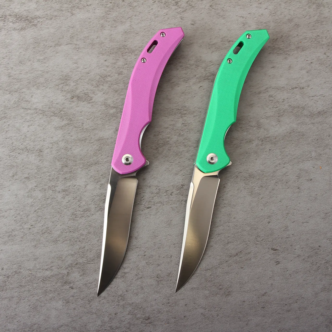 Fashionable Colors 8Cr13 Blade Folding Knife G10 Handle Lady EDC Pocket Knife