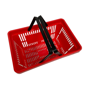 Cesta de la compra para <span class=keywords><strong>supermercado</strong></span>, cesta plegable de Color rojo, superventas - Product Image 4