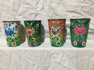 Vaso de Acero Inoxidable con Diseño Floral, Taza de Acero Clásica de 200 ml con Impresión Esmaltada para Hogar, Hotel, Restaurante - Product Image 2