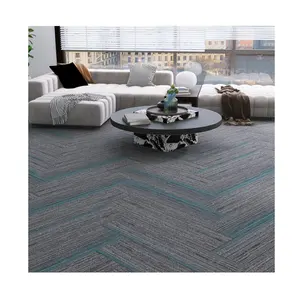 2024 qualité commerciale Kaili vente chaude tapis de boucle à plusieurs niveaux tapis de hall d'hôtel 25*100 carreaux de tapis mur à mur