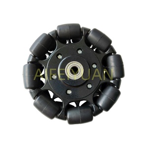 Venda quente 360 ° Movimento Omnidirecional 125mm PU <span class=keywords><strong>Omni</strong></span> Roda 2LR-125 Gery Rodízio Giratório 2LR-125 Poliuretano Preto Omnidirection - Product Image 1