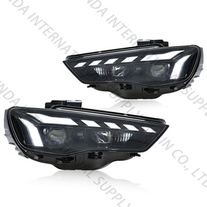 Pour <span class=keywords><strong>Audi</strong></span> <span class=keywords><strong>A3</strong></span> 2013-2016, kit de modernisation de phares à LED, une touche de bleu, <span class=keywords><strong>feux</strong></span> de jour, double lentille, <span class=keywords><strong>feux</strong></span> de route, 13-16 - Product Image 1