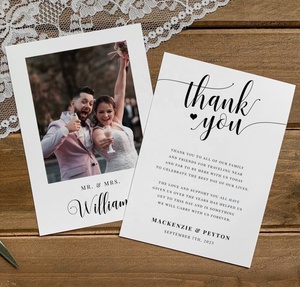 Cartes d'invitation <span class=keywords><strong>de</strong></span> <span class=keywords><strong>mariage</strong></span> modernes personnalisées, impression <span class=keywords><strong>de</strong></span> cartes <span class=keywords><strong>de</strong></span> remerciement photo recto-verso avec conception <span class=keywords><strong>gratuite</strong></span> - Product Image 1