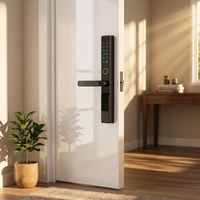 Cerradura Inteligente Impermeable IP65 para Puerta de Aluminio con Marco Estrecho, Huella Dactilar, Contraseña, RFID, Tuya, Bluetooth, Cerradura Electrónica