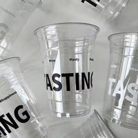 Gobelet en plastique PP transparent avec couvercle standard pour thé au lait, jus et bubble tea, qualité alimentaire, jetable, logo personnalisé