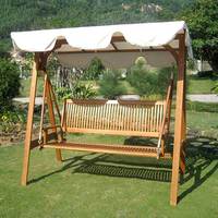 Chaise balançoire en bois antiseptique au design moderne pour jardin intérieur et extérieur Chaise berçante de jardin de loisirs pour mobilier d'extérieur