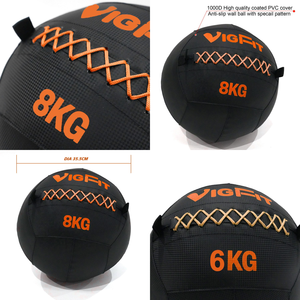 <span class=keywords><strong>Palla</strong></span> <span class=keywords><strong>medica</strong></span> VIGFIT Premium in PVC antiscivolo morbida da parete 4-10 kg per allenamento fitness in palestra, esercizi di forza funzionale e allenamento del core - Product Image 3
