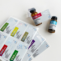 Kundenspezifischer Logodruck Langlebige Wasserfeste Vierfarbige Vinyl-Klebeetiketten 3ml/5ml/10ml Glasflaschen Etiketten für Pharmazeutika