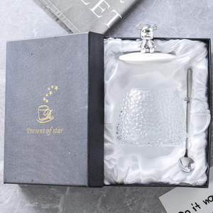 Tasse à thé en verre transparent à double paroi grande capacité, couleurs vives, avec couvercle et poignée - Motif Ours Violent, pour la maison et le bureau - Product Image 6