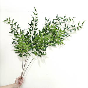 ใบไม้ประดิษฐ์จําลองสูง Faux Greenery ใบไม้ประดิษฐ์หน่อไม้ฝรั่งใบพุ่มพืชประดิษฐ์ - Product Image 1