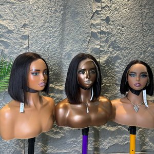 SDD Peluca Bob Corta de Cabello <span class=keywords><strong>Humano</strong></span> con Encaje Frontal HD, Peluca Frontal de Encaje Liso Extremo, Venta al por Mayor de Pelucas Bob para Mujeres Negras - Product Image 4
