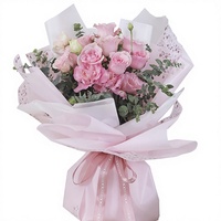 Papier d'emballage pour bouquet floral de style coréen, résistant à l'humidité, pour la fête des mères, 56x56cm, double couche, pour fleuristes