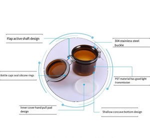 2025 pot de crème en plastique PET personnalisable en gros 100g boîte de masque facial ronde avec couvercle pour usage cosmétique poudre de médecine chinoise - Product Image 5