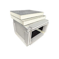 Panneau de conduit d'air pré-isolé PIR classe 0 BS476, performance stable, en aluminium composite PID pour système de ventilation scolaire
