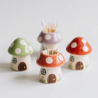 Poids-papier en céramique personnalisé en forme de maison de champignon féerique 3D - Services OEM/ODM avec base lestée
