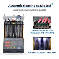 Testeur de nettoyage d'injecteurs ultrasoniques 110V/220V pour automobiles et motos, équipement d'entretien automobile pour test de jets 4 cylindres