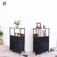 Organisateur de tiroirs mural/derrière les portes en fonte noire multi-usages 5 couches non pliable OEM ODM