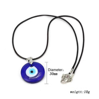 Nouveautés spirituel produit semi-fini guérison avec corde résine bleu dinde mauvais yeux pendentifs pour cadeau