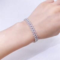HIP HOP Style Diamant Testeur Cubain Chaîne Lien Collier Pour Hommes Femmes 16k 18k Or En Gros
