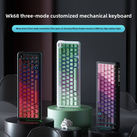 Weikav WK68 Tri-Mode Mechanical RGB Backlight Hot Swap Gasket PBT Keycaps Mechanical Gaming Keyboard